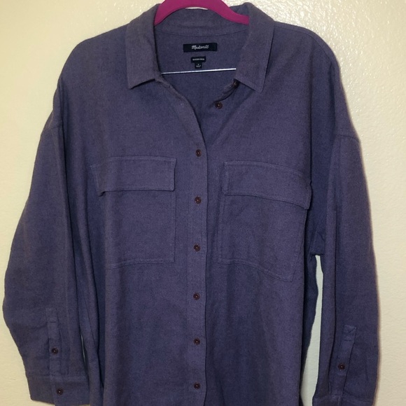 Madewell Brushed Oversized Shirt-Jacket size L - Picture 4 of 11